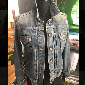 GAP 1969 Distressed Denim Jacket Vintage Sz M